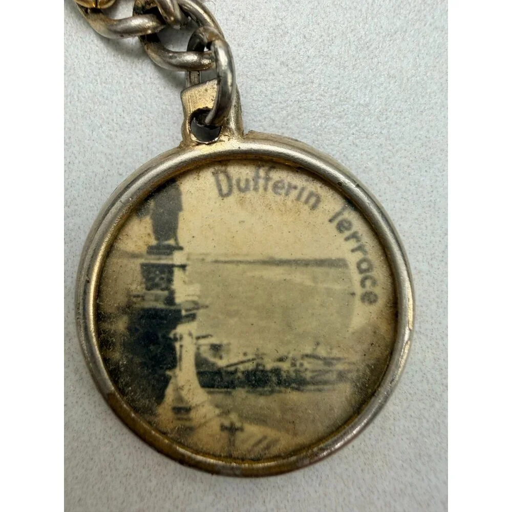 Antique Canadian Charm Bracelet Quebec Souvenir Silver Tone - Picture 8 of 9